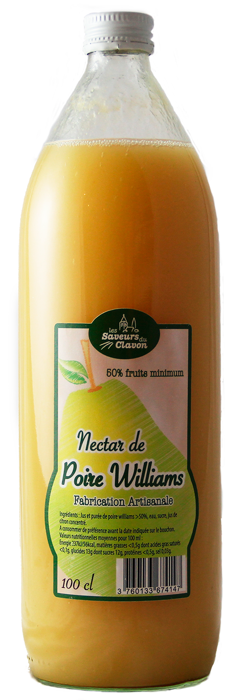Étiquette quadri numérique Photo bouteille nectar de poire