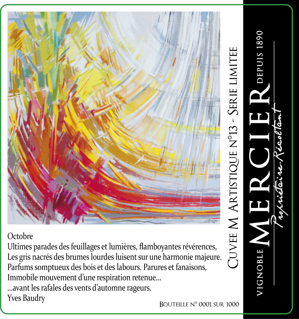 Impression numérique incrémentation Cuvée M Artistique n°13